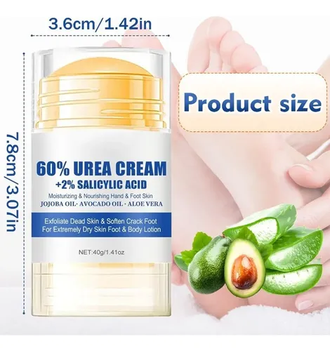 Crema Exfoliante Para Pies Con 60% De Urea, Crema Exfoliante