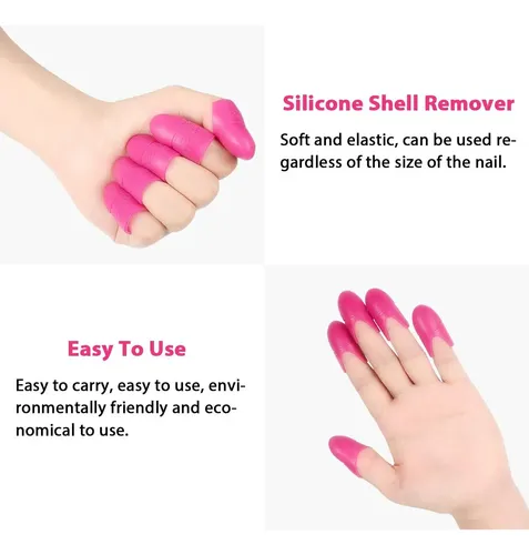 30 Caps De Silicona Para Remover Esmalte De Uñas Boao