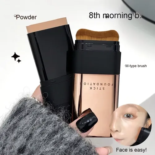 Base Maquillaje Barra Stick Foundation Brocha Larga Duracion