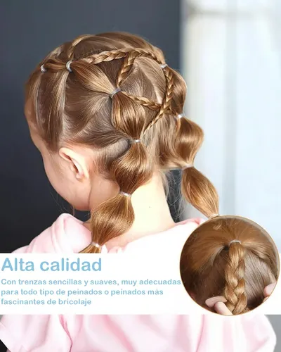 6000 Transparentes, Para Peinados Escolares Y Especiales,