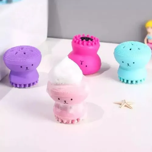 Esponja Limpiadora Y Exfoliante Facial Con Forma De Pulpito