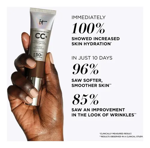 It Cosmetics Cc+ Cream Travel (bronce Profundo): Base De Con