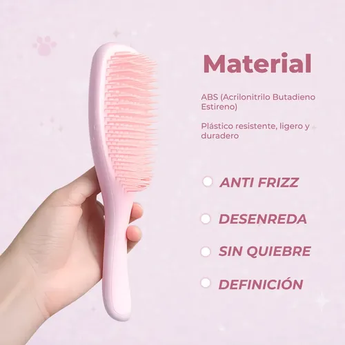 Cepillo Para Desenredar Antifrizz + 2 Pinzas Para Cabello
