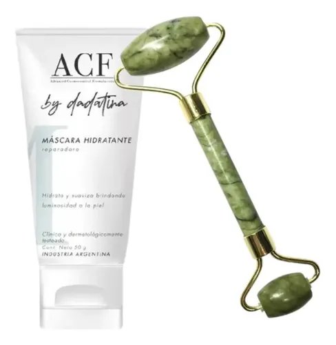 Rodillo Masajeador y Máscara Hidratante Facial Acf By Dadatina Día Noche