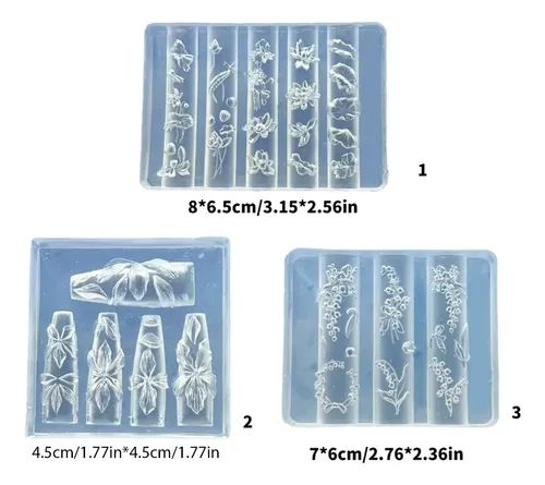Molde De Silicona Para Pegatinas De Decoración De Uñas En Re