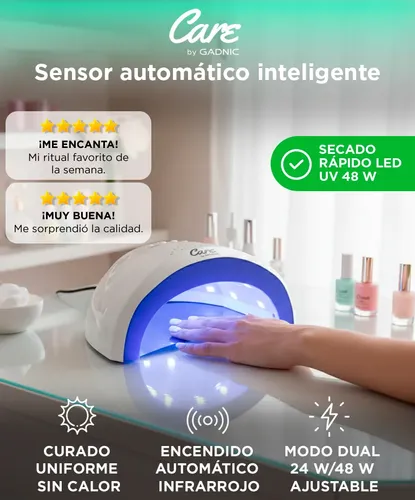 Set Para Uñas Esculpidas Lámpara Uv Temporizador 24 Leds