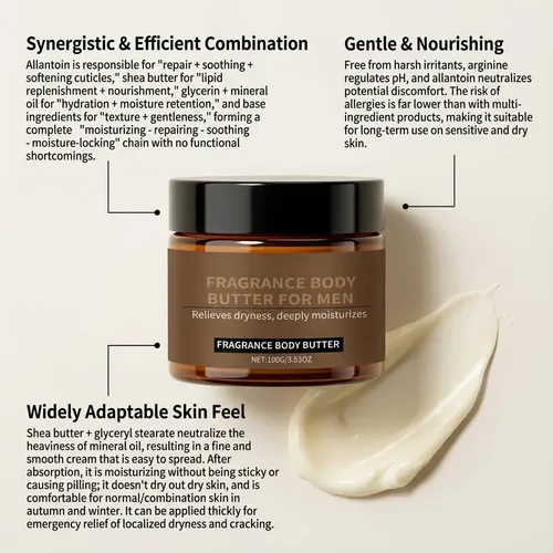 Manteca Corporal Con Fragancia Para Hombre, Crema Corporal Hidrat