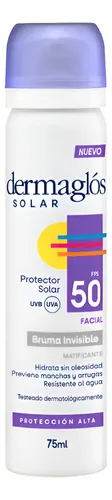 Dermaglós Protector Solar Facial Fps50 Bruma Spray Invisible