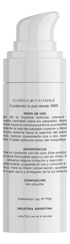 Caviahue Clasica Crema Contorno De Ojos X 15 Gr Momento de aplicación Día/Noche Tipo de piel Todo tipo de piel