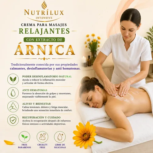 Crema Para Masaje Arnica Desinflamante 5 Lts Nutrilux