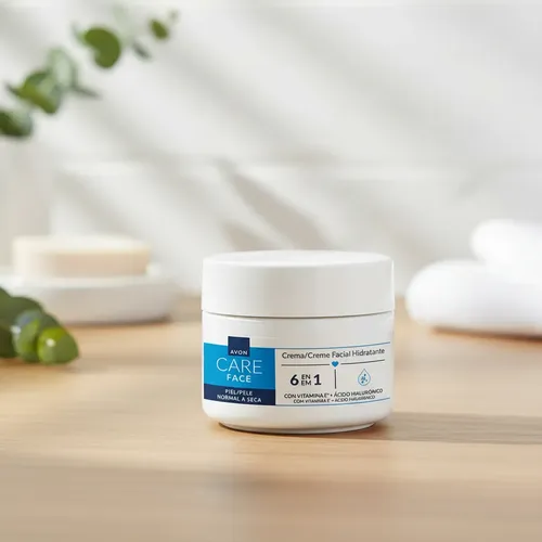 Crema Facial Hidratante Avon Care Para Piel Normal a Seca Día y Noche Con Vitamina E y Ácido Hialurónico
