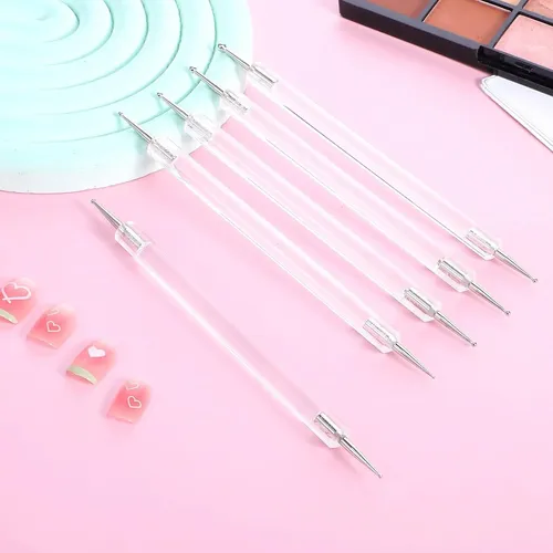 Set 5 Herramientas Para Uñas Dibujo Y Decoración