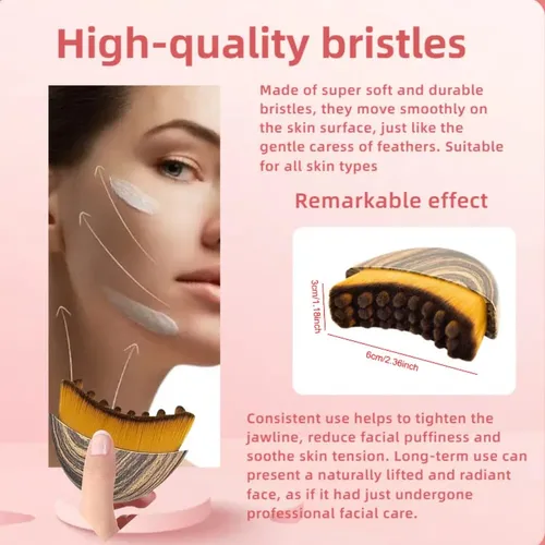 Brocha Facial Para Contorno Linfático Rokaty Para Esculpir (