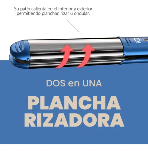 Gama Iq Perfetto Plancha Y Buclera 2 En 1 Color Negra 250°c