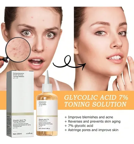 Tónico Facial Ácido Glicólico 7% Exfoliante 100 Ml Todo Tipo De Piel Día/noche