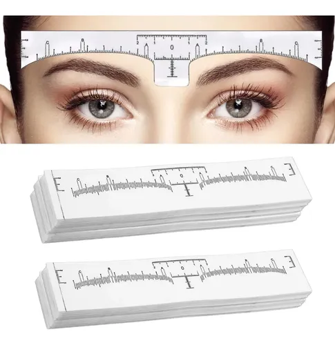 100 Cintas Medidor Cejas Adhesivas Para Microblading