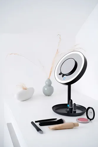 Espejo Maquillaje Táctil Luz Led C/aumento Beurer Bs 45 Le Marco Azul petróleo