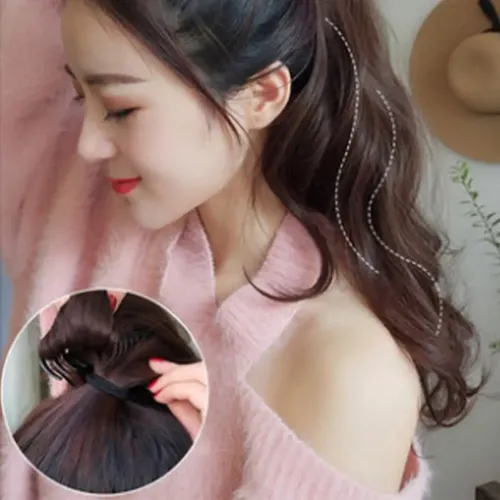 Extensiones De Cola De Caballo Para Cabello Rizado, Peluca N