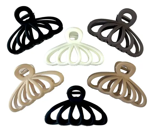 Pack 6 Broches Pinzas Ganchos Para Pelo Cabello Importados