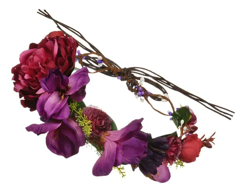Diadema De Tela Con Flores Para Novia, Corona De Pelo Con Fl