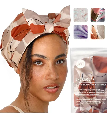 Gorro De Baño Impermeable Beige Reutilizable Para Mujer