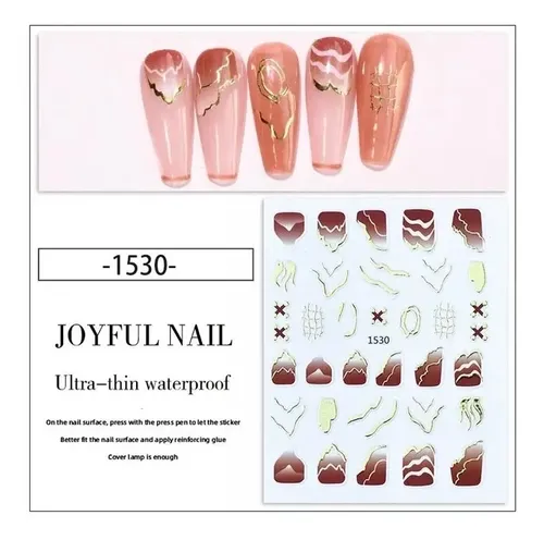 Stickers Adhesivos Colección Liner Y Cuadros X6u Deco Nails