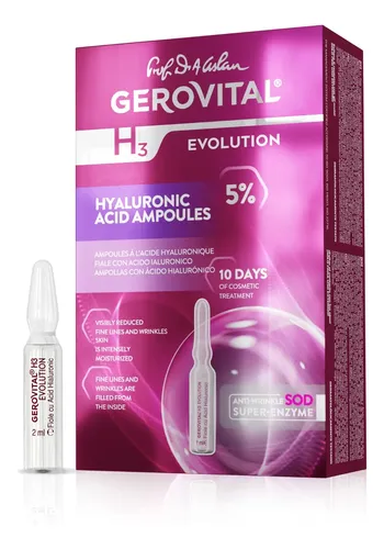 Sérum De Ácido Hialurónico Para Rostro De Farmec, 10 Ampolla Todo Tipo De Piel Día/noche