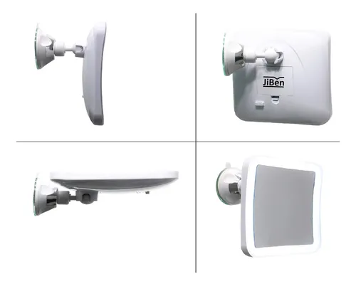 Espejo De Maquillaje Con Luz Led Y Aumento 10x Jiben Cuadrad