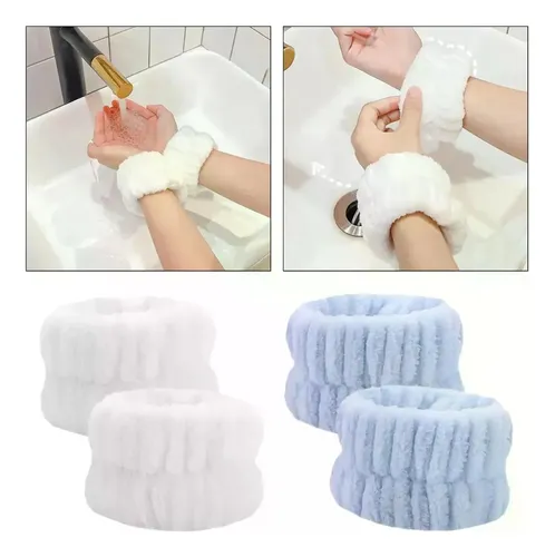 Toalla Absorbente Para Lavarse La Cara Blanco Color Azul &ug