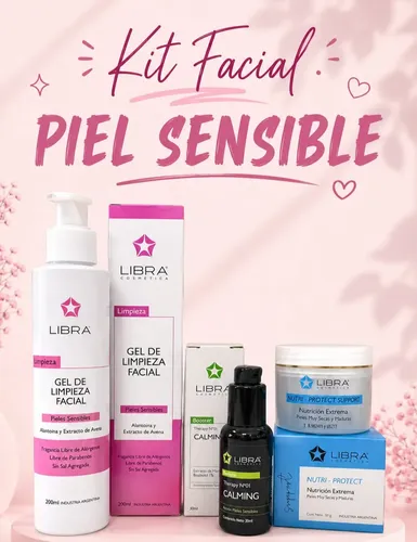Kit Facial Libra Skincare Para Piel Sensible