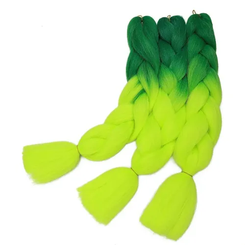 3 Pcs/300g 60cm Dos Ombre Trenzado Fibra Crochet Cabello