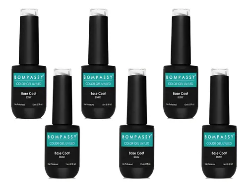 Bompassy Gel Base Coat 15ml Uv/led B5002 15 X 6 Unidades