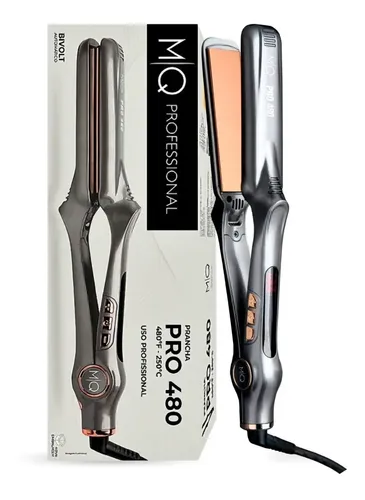 Planchita de pelo MQ Professional Hair Styling 480 Pro Titanium Titanium gris