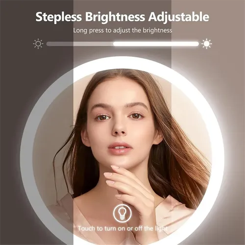 Espejo De Maquillaje Iluminado, Recargable, Regulable En Alt