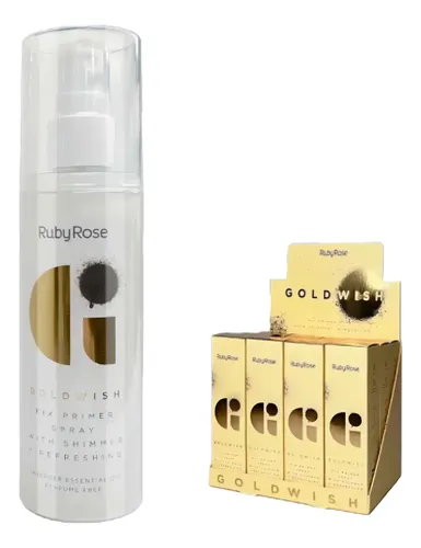 Primer Fijador Goldwish Refrescante Ruby Rose Vegano Gold