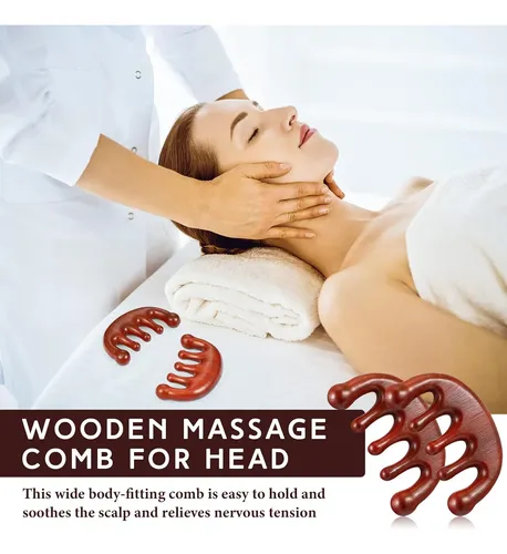 2 Pieces Of Peine Gua Sha For Wood Leather
