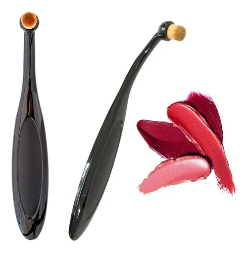 Pincel Maquillaje Jessamy Labios Ojos Corrector Oval P7809 Negro Incluye Estuche