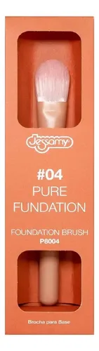 Brocha Para Base Plana Maquillaje Profesional Jessamy P8004 Naranja