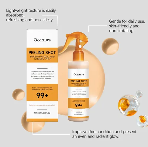 Spray Peeling Oceaura Ácido Kójico Cúrcuma 100 Ml Todo Tipo De Piel Día/noche
