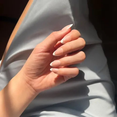 Tips Almendra Cortos Soft Gel Transparentes Prelimados 504un Transparente Almendra Corta