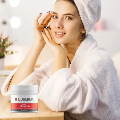 Crema Facial Apta Rosacea Hidrosomas Hialuronico Lidherma