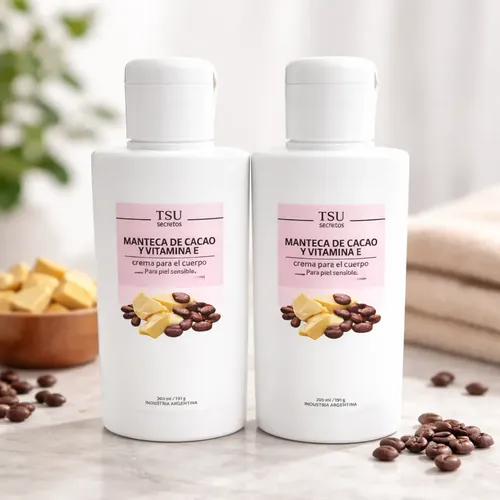 Crema Corporal Tsu Manteca Cacao Vitamina E Piel Sensible X2