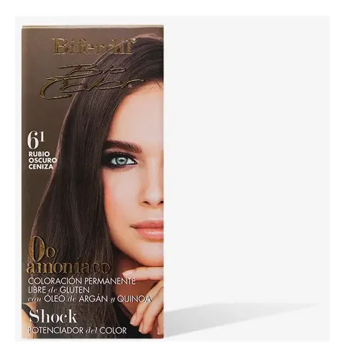 Biferdil Tintura Kit Amoniaco 0 % – Vegano Tono 6.1 rubio oscuro ceniza