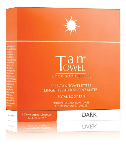 Toallitas Autobronceadoras Tantowel Full Body Dark 15 Ml X5