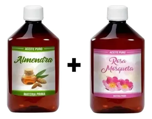 Combo Aceite De Almendra Y Aceite De Rosa Mosqueta De 500ml