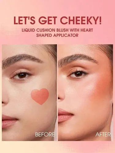 Rubor Liquido Blush C/esponja Corazon Cushion Mocallure Tono Del Maquillaje 05