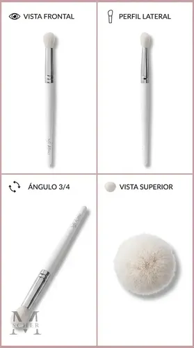 Pincel Ojos Blender Difumina Perfectamente Suavidad al Tacto Esfumino Soft Definer Melody Scher Blanco