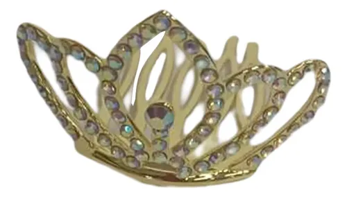 Mini Corona Tiara De Diamantes De Imitación Oro Rosa