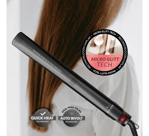 Planchita De Pelo Gama Elegance Std Titan Keratin Bvt Slim