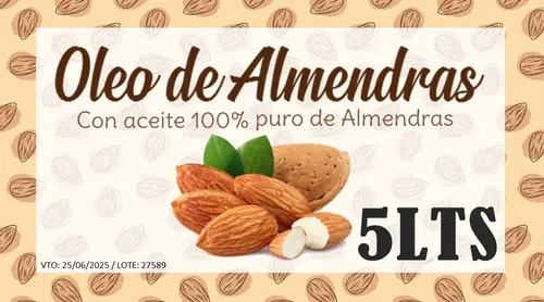 Oleo De Almendras Vegetal Para Masajes De 5lts Caba Belgrano